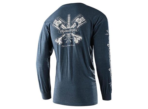 Troy Lee Designs 40th Pistonbone LS LG Navy Heather, LG